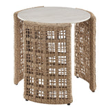 Driftbay - Powder Coated Metal Outdoor Conversation Set With Cushions