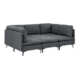 Upholstered Modular Sectional & Tall Legs