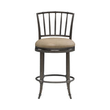 Vince - Commercial Grade Steel Frame Faux Leather Upholstered Swivel Counter Height Barstool