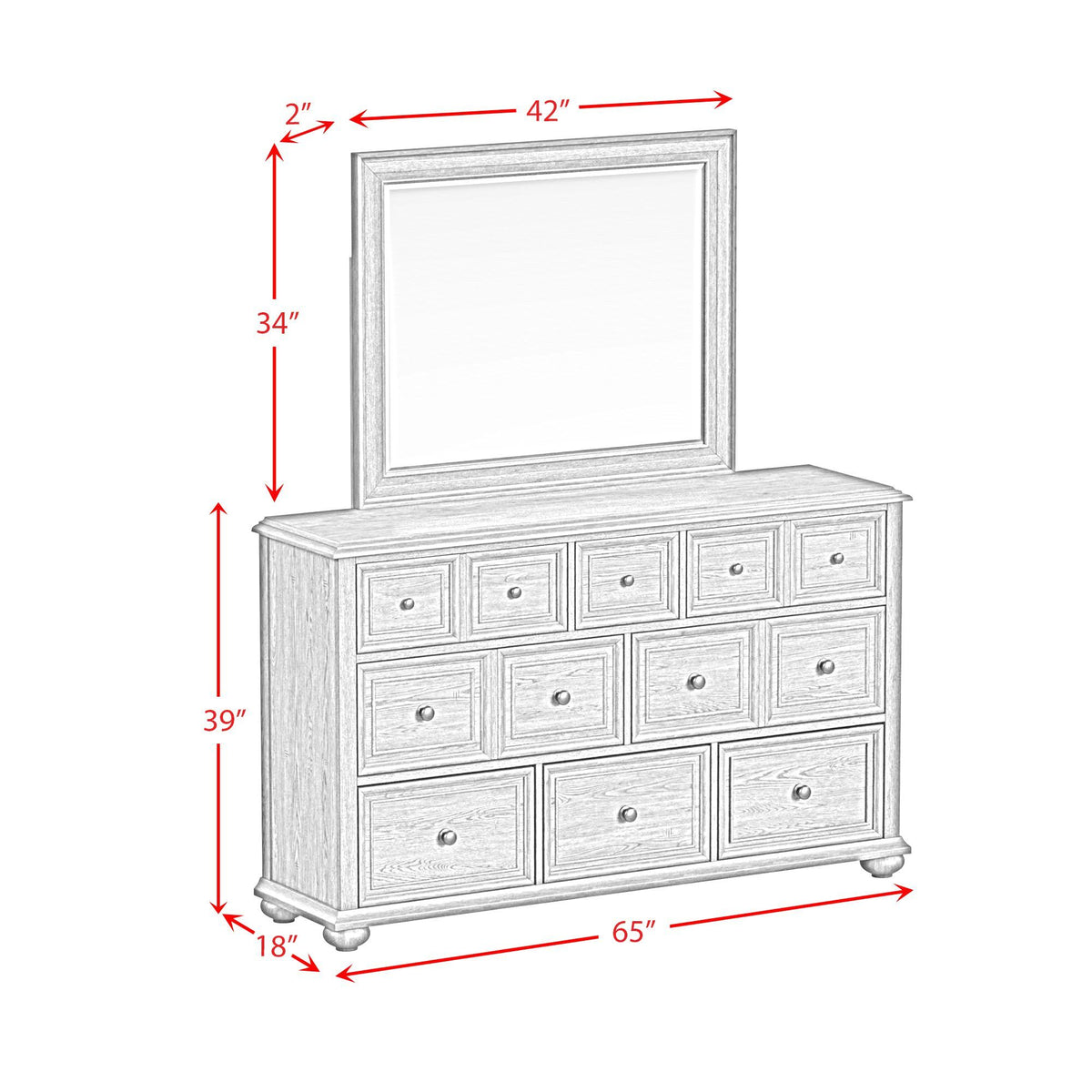 Heritage - Dresser For Bedroom