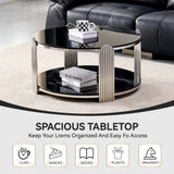 Round Table With Double Layer Storage