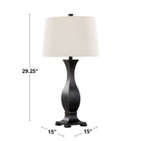 Riley - Contemporary Table Lamp (Set of 2) - Oil Rubbed Bronze / Oat