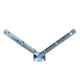 Galvanized V-Bracket For Razor Wire Extension Fence Support 1 Pair - Silver