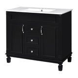 Bathroom Vanity With Top Sink, Cabinet With 2 Soft Closing Doors And Drawers