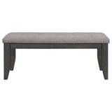 Erskin - Upholstered Dining Bench With Button Tufted Cushion - Dark Gray