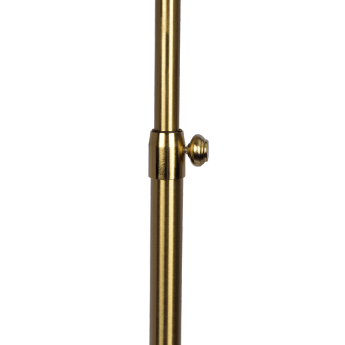 Verve Brassed Gold Floor Lamp with On/Off Switch Adjustable Led Round Base