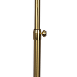 Verve Brassed Gold Floor Lamp with On/Off Switch Adjustable Led Round Base