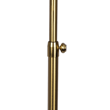 Verve Brassed Gold Floor Lamp with On/Off Switch Adjustable Led Round Base