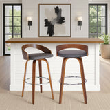 Sonia - 30" Bar Height Swivel Bar Stool - Walnut Wood