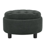 Storage Round Footstool Table Ottoman