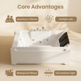 Xavier - Massage Double Bathtub - Milk White
