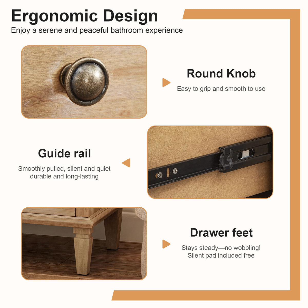 3 Drawer Nightstand With Charging Station, Bedside Table With USB & Type C Port And 2 AC Outlets