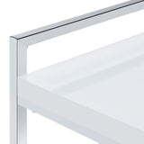 Rectangular Top Snack Table - White