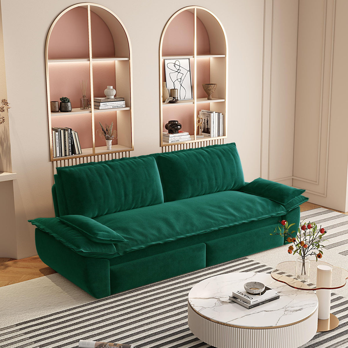 Queen Pull Out Bed, 3 In 1 Convertible Sleeper Sofa