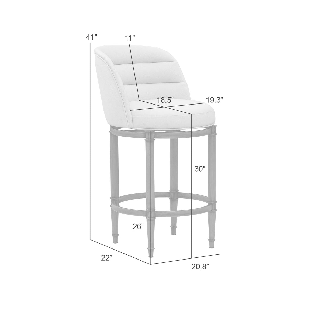 Eunice - Faux Leather Upholstered Swivel Barstool