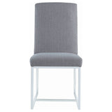 Upholstered Dining Chair Set With Base (Set of 2) - Gray