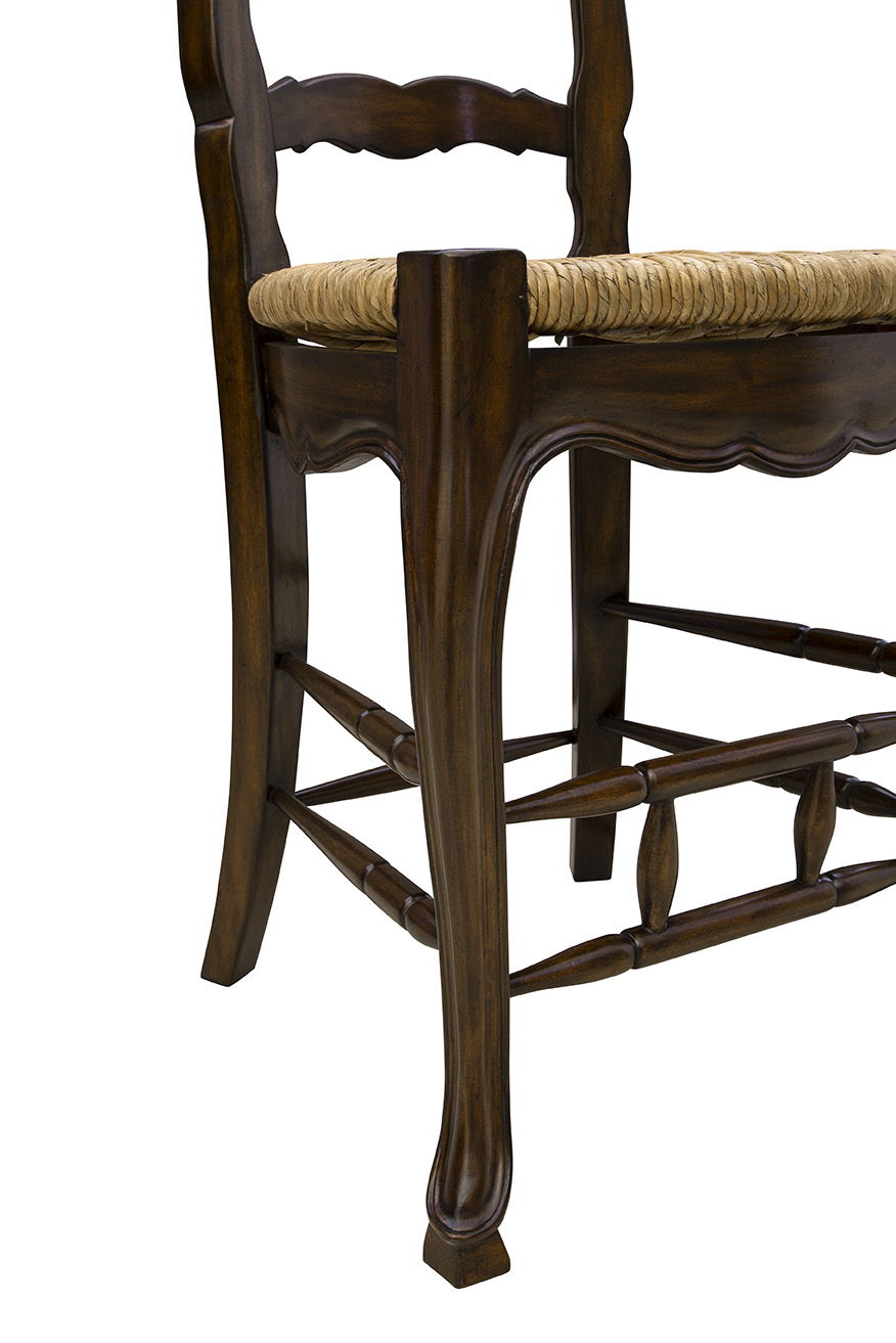 24" Ladderback Counter Stool - Dark Brown