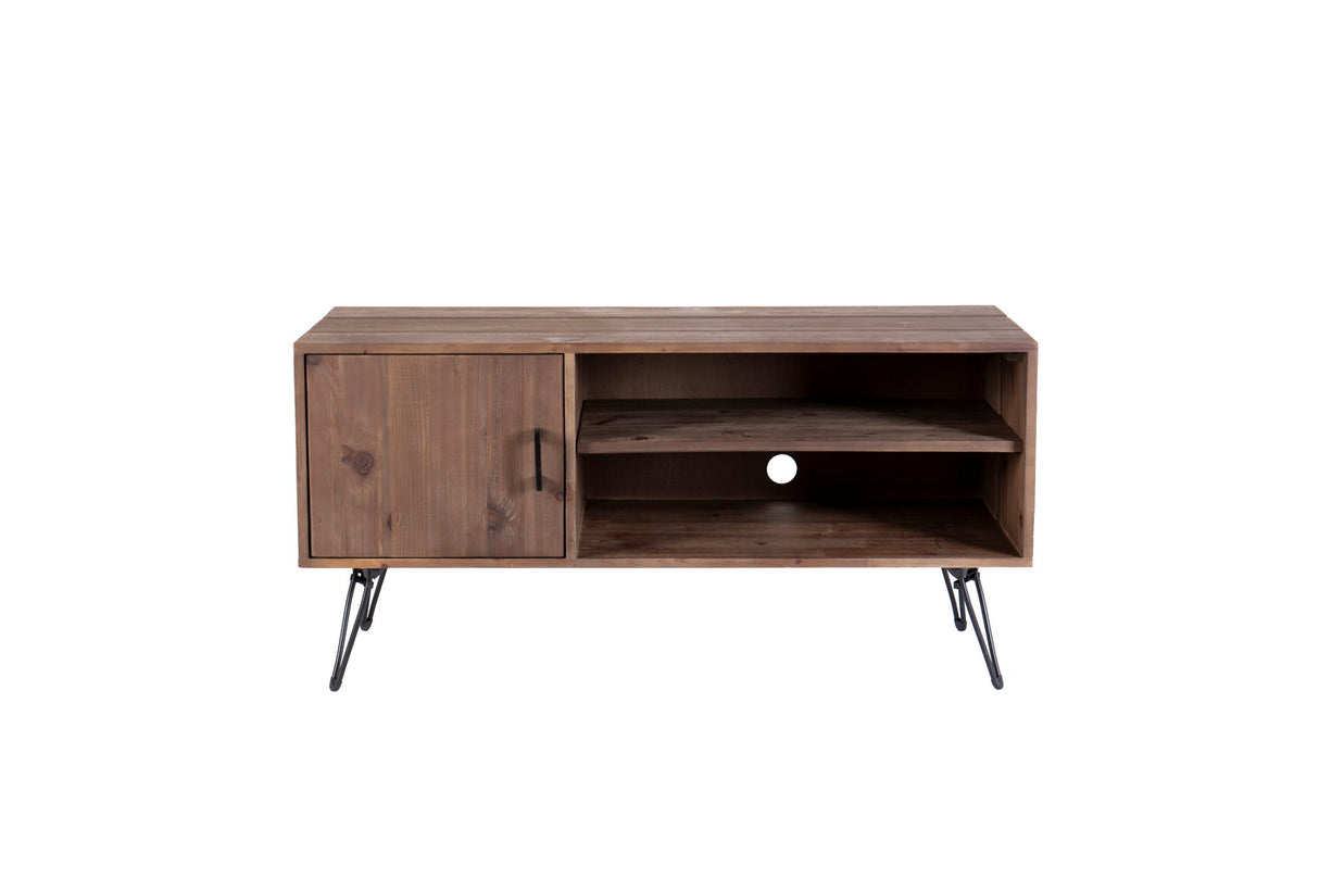Simple, Modern, Vintage Reclaimed Wood TV Stand Media Table For Living Room - Natural - TV Stands - Alpine Outlets