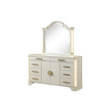Jasmine - Mirror With Side LED Lighting - Beige