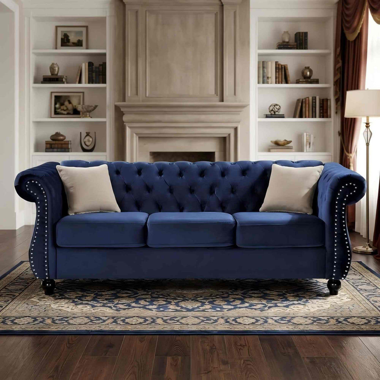Chesterfield 3 Seater Sofa With Rolled Arms