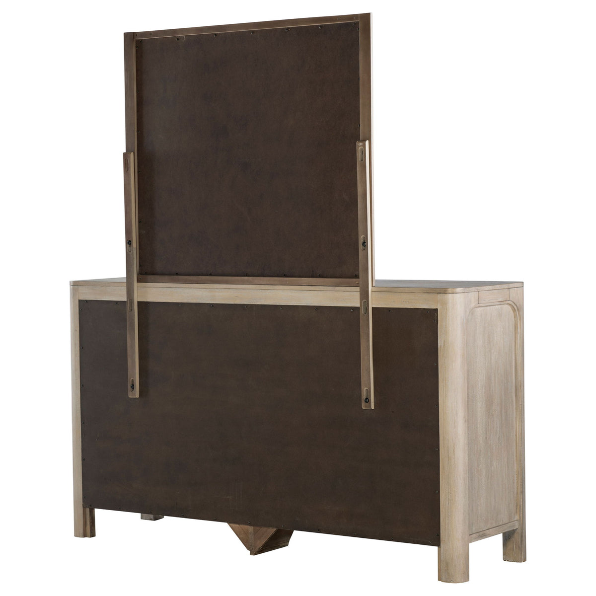 Flores - 9 Drawer Dresser With Mirror - Mango Color