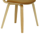 Jaguar - Curved Back Wood Dining Chair With Faux Leather Seat