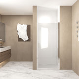 Shower Door With Explosion Proof Safety Film - Chrome