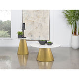 Landry - Round End Table - White Marble