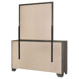 Funston - 6 Drawer Dresser With Mirror - Brown Oak