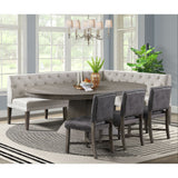 Peyton - Sectional Sofa Dining Set - Gray