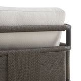 Brampton - Metal Outdoor Sectional With Cushions - Gray / Off White