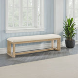 Upholstered Dining Bench - Brown