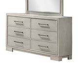 Dresser With Square Legs And Sleek Handles - Antique White