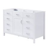 46.5" Modern Bathroom Vanity Cabinet Only, Soft Close Door & 6 Drawers - White