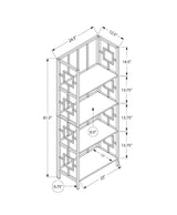Bookshelf, Bookcase, Etagere, 4 Tier, For Office, Contemporary & Modern - Espresso - Etageres - Alpine Outlets