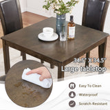 5 Piece Dining Table Set With Chairs - Dark Walnut