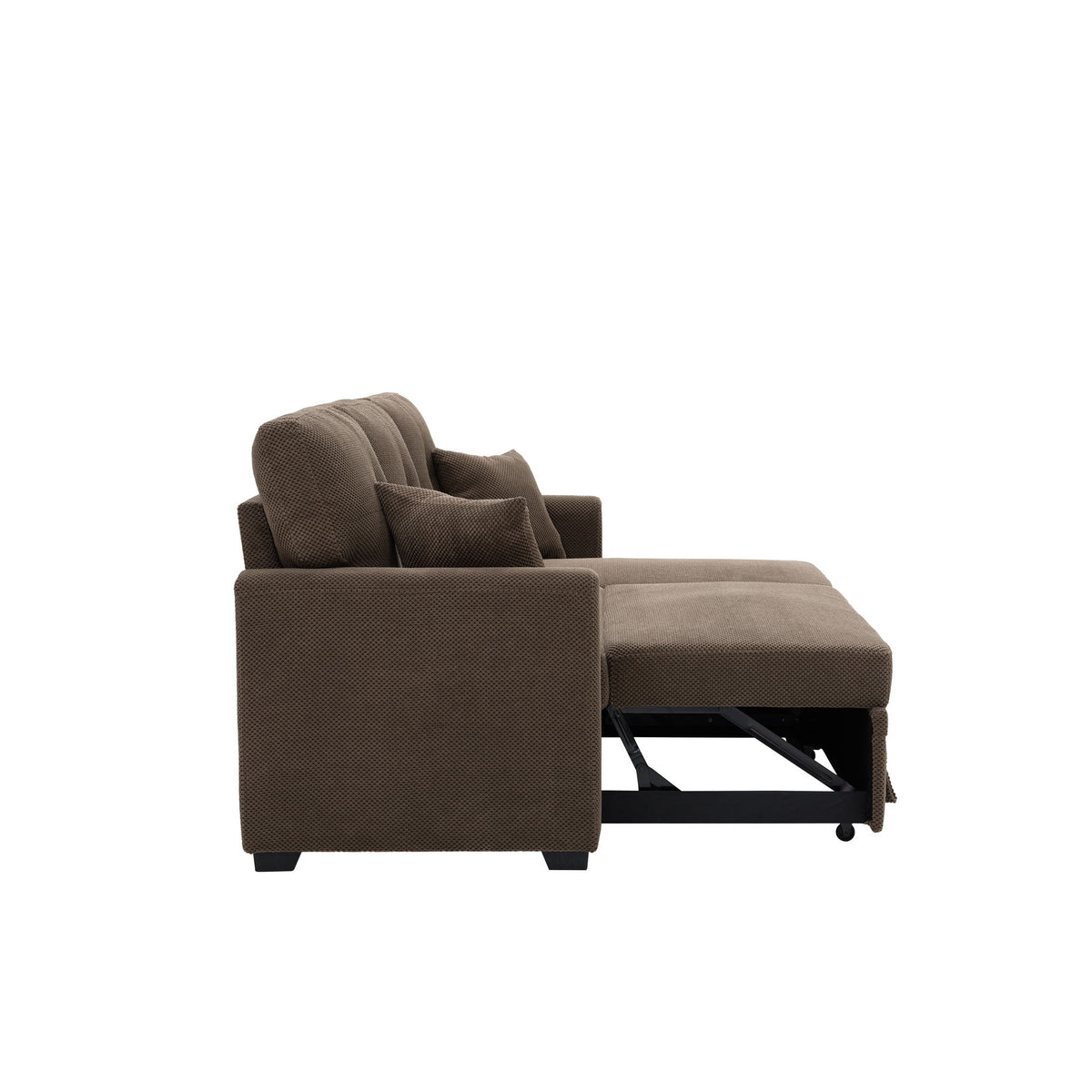 Sleeper Sectional Sofa With Pull Out Bed, Reversible Chaise, Hidden Storage