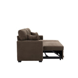 Sleeper Sectional Sofa With Pull Out Bed, Reversible Chaise, Hidden Storage