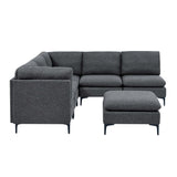 Upholstered Modular Sectional & Tall Legs