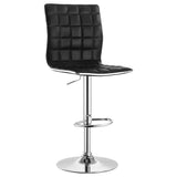 Waffle - Adjustable Bar Stool (Set of 2) - Black