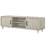 TV Stand With Sliding Doors And Handles, Living Room Furniture - Antique White