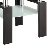Samantha - 1 Shelf Square End Table - Black