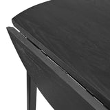 Garcia - 3 Piece Dining Set (Round Drop Leaf Table And 2 Chairs) - Black