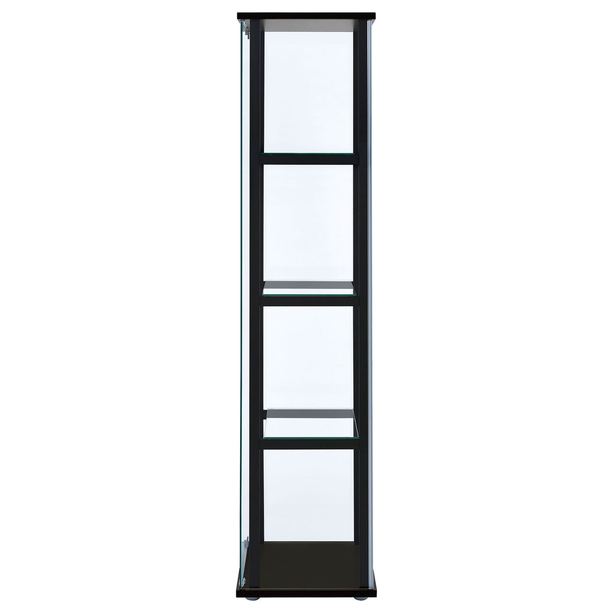 Serena - 4 Shelf Curio Cabinet - Black