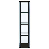 Serena - 4 Shelf Curio Cabinet - Black