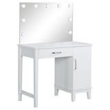 Elijah - Vanity Set With Lighting And Stool - White