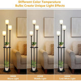 Modern Shelf Floor Lamp with 3 Lights