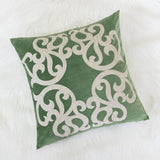 Dora - Vintage Vine Pillow Covers With Hidden Zipper (Set of 2) - Green