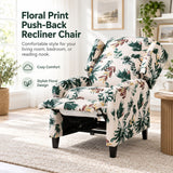 Wingback Recliner Chair With Padded Arms - Green