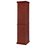 Jacob - 6 Shelf Curio Display Cabinet - Red / Brown